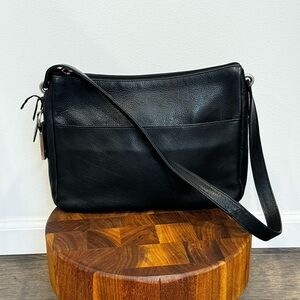 Women's Vintage Rolfs Purse Shoulder Bag Leather Black Legacy